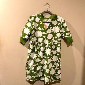 Roxy Bathing Suit Beach Cover Up V Neck Dress Floral Print XL NWT Surf & Skate